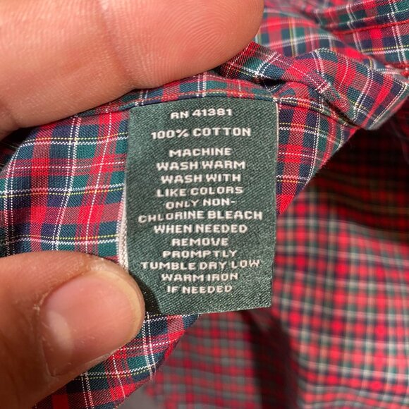 Lauren Ralph Lauren Classic Fit Non-Iron Plaid Button-Down Shirt Mens size 15 - Picture 5 of 8